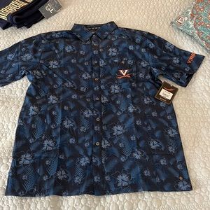 NWT feel good fabric tropical print UVA shirt, size M